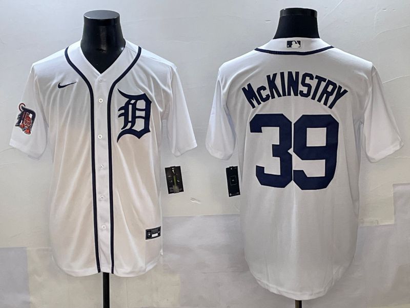 Men 2025 Detroit Tigers #39 Mckinstry White Game Nike MLB Jersey style 2